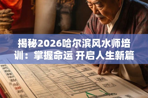 揭秘2026哈尔滨风水师培训：掌握命运 开启人生新篇章