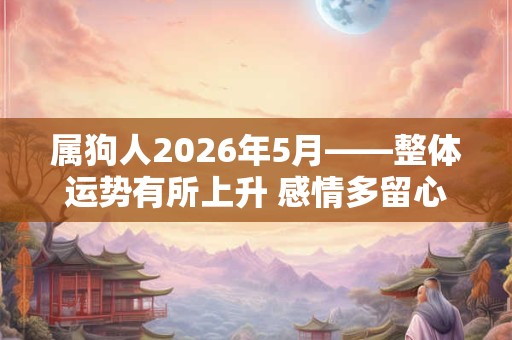 属狗人2026年5月——整体运势有所上升 感情多留心