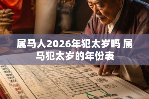 属马人2026年犯太岁吗 属马犯太岁的年份表 属马人2026年犯太岁吗 属马犯太岁的年份表