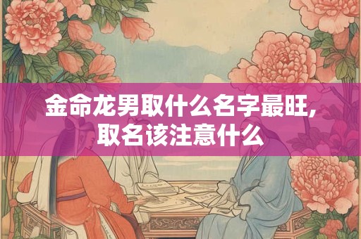 金命龙男取什么名字最旺,取名该注意什么