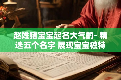 赵姓猪宝宝起名大气的- 精选五个名字 展现宝宝独特气质！