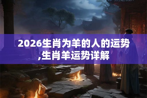 2026生肖为羊的人的运势,生肖羊运势详解