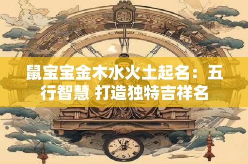 鼠宝宝金木水火土起名：五行智慧 打造独特吉祥名