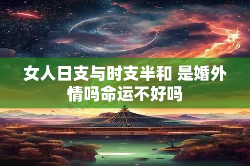女人日支与时支半和 是婚外情吗命运不好吗