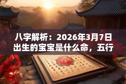 八字解析：2026年3月7日出生的宝宝是什么命，五行缺什么