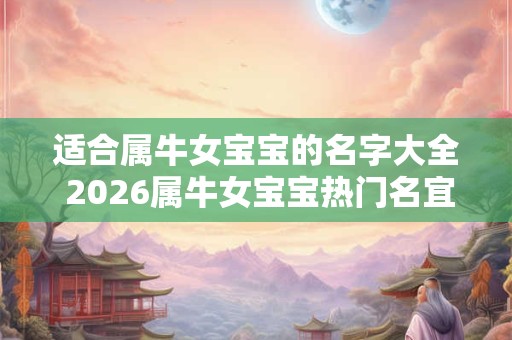 适合属牛女宝宝的名字大全 2026属牛女宝宝热门名宜用字
