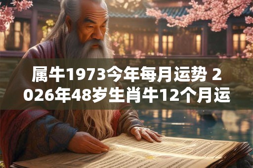属牛1973今年每月运势 2026年48岁生肖牛12个月运势分析