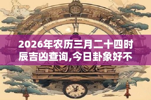 2026年农历三月二十四时辰吉凶查询,今日卦象好不好？