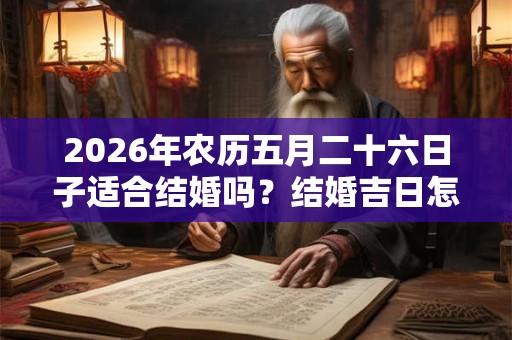 2026年农历五月二十六日子适合结婚吗？结婚吉日怎么选？