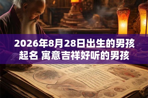 2026年8月28日出生的男孩起名 寓意吉祥好听的男孩名字