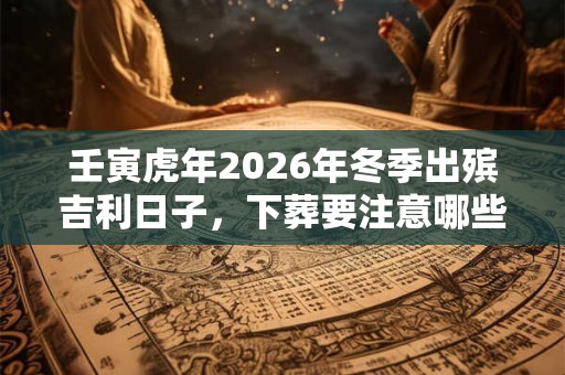 壬寅虎年2026年冬季出殡吉利日子，下葬要注意哪些方面？