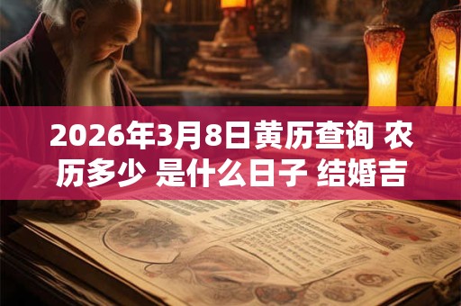2026年3月8日黄历查询 农历多少 是什么日子 结婚吉时