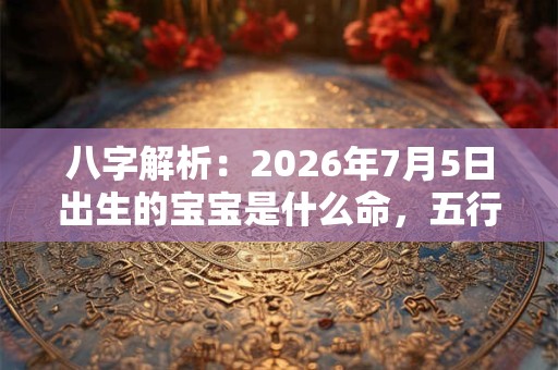 八字解析：2026年7月5日出生的宝宝是什么命，五行缺什么
