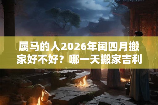 属马的人2026年闰四月搬家好不好?哪一天搬家吉利? 属马的人2026年闰四月搬家好不好?哪一天搬家吉利?