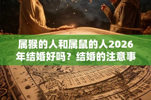 属猴的人和属鼠的人2026年结婚好吗？结婚的注意事项？