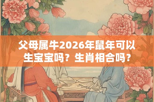 父母属牛2026年鼠年可以生宝宝吗?生肖相合吗? 父母属牛2026年鼠年可以生宝宝吗?生肖相合吗?