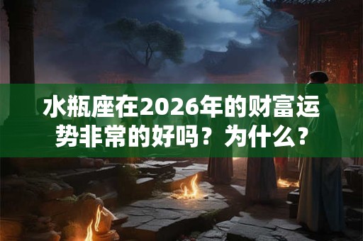 水瓶座在2026年的财富运势非常的好吗?为什么? 水瓶座在2026年的财富运势非常的好吗?为什么?