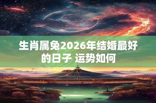 生肖属兔2026年结婚最好的日子 运势如何