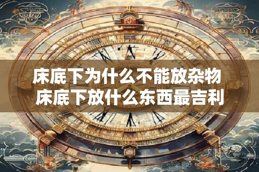 床底下为什么不能放杂物 床底下放什么东西最吉利