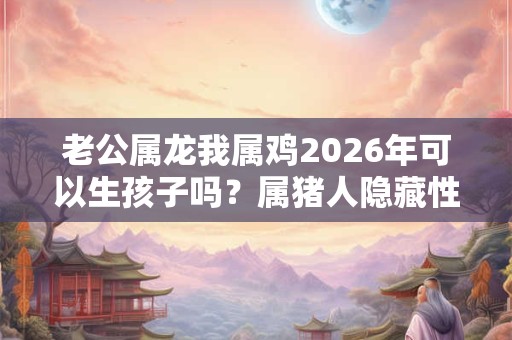 老公属龙我属鸡2026年可以生孩子吗？属猪人隐藏性格？