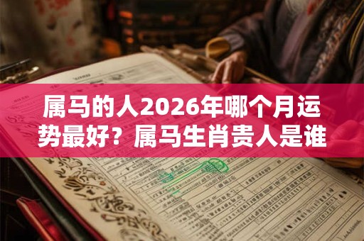 属马的人2026年哪个月运势最好？属马生肖贵人是谁？
