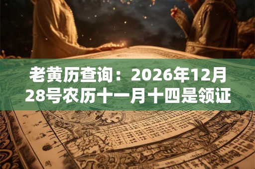 老黄历查询：2026年12月28号农历十一月十四是领证吉日吗