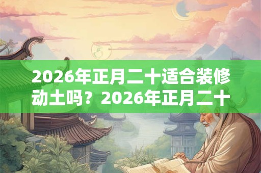 2026年正月二十适合装修动土吗？2026年正月二十财喜神方位？
