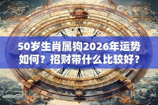 50岁生肖属狗2026年运势如何？招财带什么比较好？