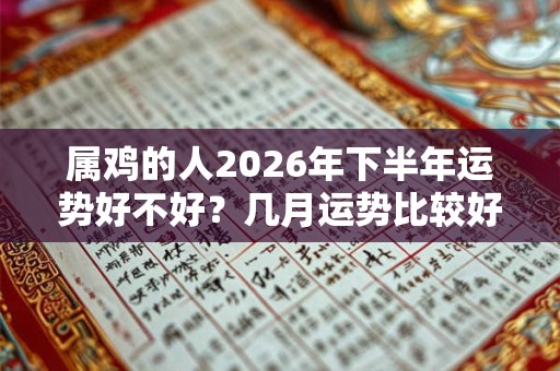 属鸡的人2026年下半年运势好不好？几月运势比较好？