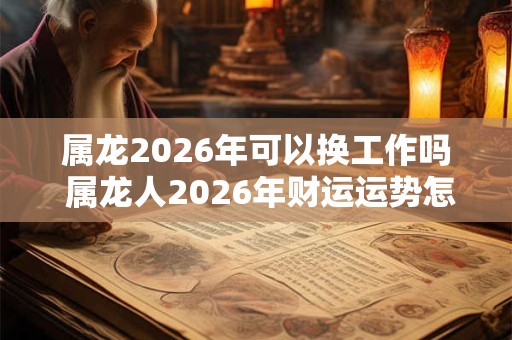 属龙2026年可以换工作吗 属龙人2026年财运运势怎么样
