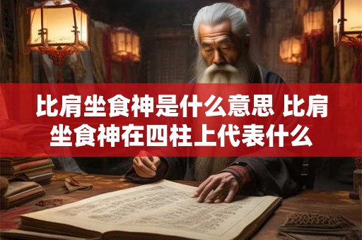 比肩坐食神是什么意思 比肩坐食神在四柱上代表什么