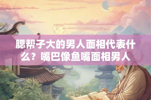 腮帮子大的男人面相代表什么？嘴巴像鱼嘴面相男人