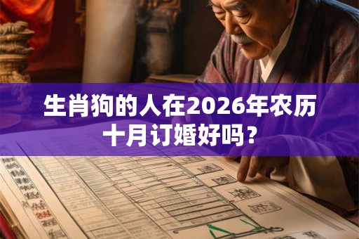生肖狗的人在2026年农历十月订婚好吗？