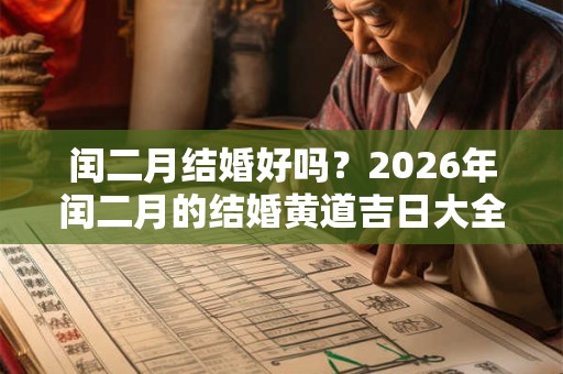 闰二月结婚好吗？2026年闰二月的结婚黄道吉日大全