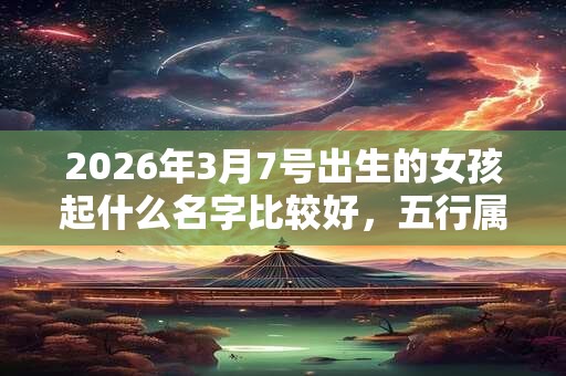 2026年3月7号出生的女孩起什么名字比较好,五行属什么 2026年3月7号出生的女孩起什么名字比较好,五行属什么