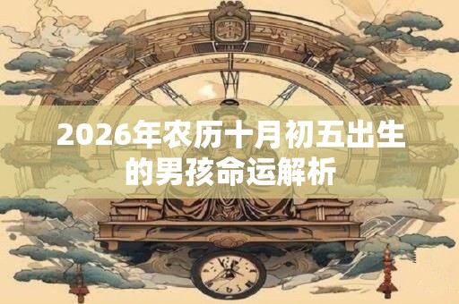 2026年农历十月初五出生的男孩命运解析