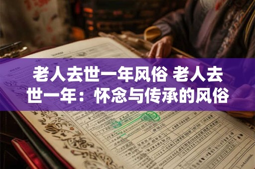 老人去世一年风俗 老人去世一年：怀念与传承的风俗传统