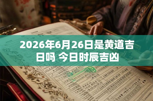 2026年6月26日是黄道吉日吗 今日时辰吉凶