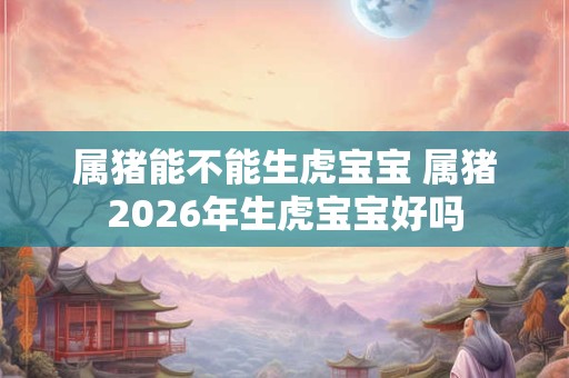 属猪能不能生虎宝宝 属猪2026年生虎宝宝好吗