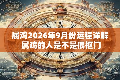 属鸡2026年9月份运程详解 属鸡的人是不是很抠门