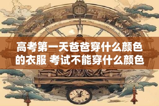 高考第一天爸爸穿什么颜色的衣服 考试不能穿什么颜色