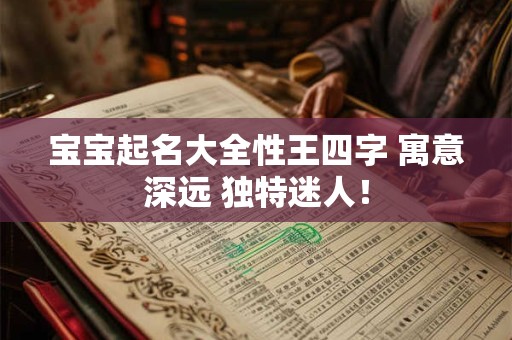 宝宝起名大全性王四字 寓意深远 独特迷人！