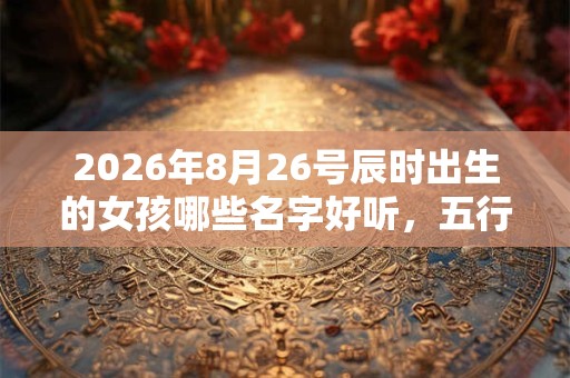 2026年8月26号辰时出生的女孩哪些名字好听，五行属什么