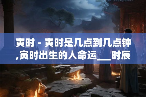 寅时 - 寅时是几点到几点钟,寅时出生的人命运___时辰    寅时__