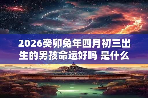2026癸卯兔年四月初三出生的男孩命运好吗 是什么性格 2026癸卯兔年四月初三出生的男孩命运好吗 是什么性格