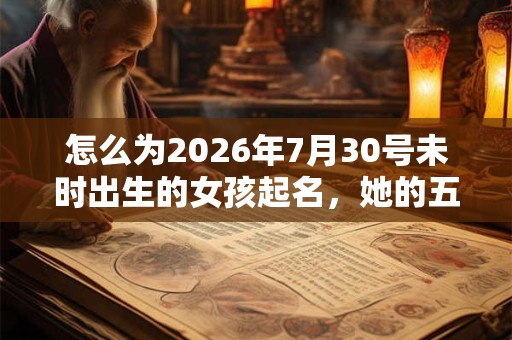 怎么为2026年7月30号未时出生的女孩起名,她的五行是什么? 怎么为2026年7月30号未时出生的女孩起名,她的五行是什么?