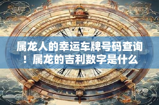 属龙人的幸运车牌号码查询!属龙的吉利数字是什么 属龙人的幸运车牌号码查询!属龙的吉利数字是什么