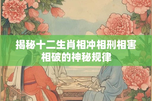 揭秘十二生肖相冲相刑相害相破的神秘规律