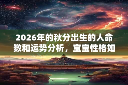 2026年的秋分出生的人命数和运势分析,宝宝性格如何? 2026年的秋分出生的人命数和运势分析,宝宝性格如何?