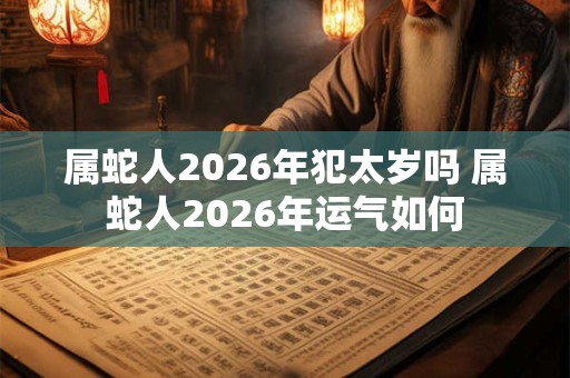 属蛇人2026年犯太岁吗 属蛇人2026年运气如何 属蛇人2026年犯太岁吗 属蛇人2026年运气如何
